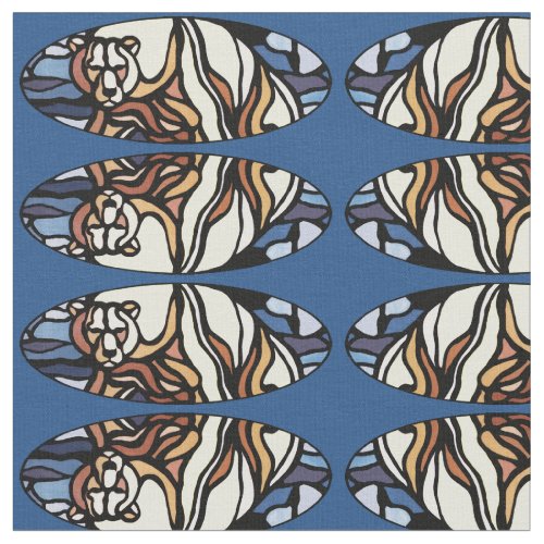 Bear Fabric Native Polar Bear Art Fabric Pattern