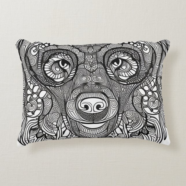 Bear Face Accent Pillow (Front)