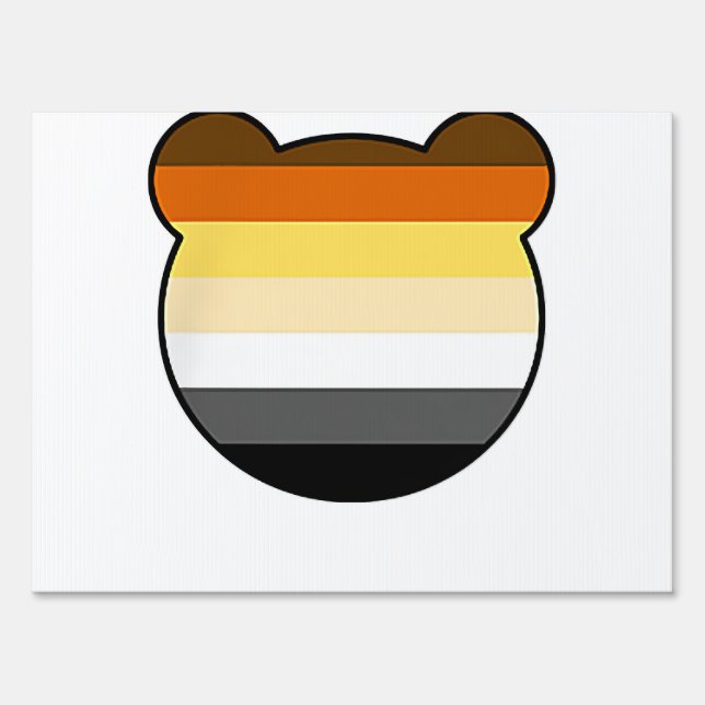 Bear Face Chest Pocket - Gay Bear  Sign (Front)