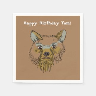 Bear Face Drawing Birthday Custom