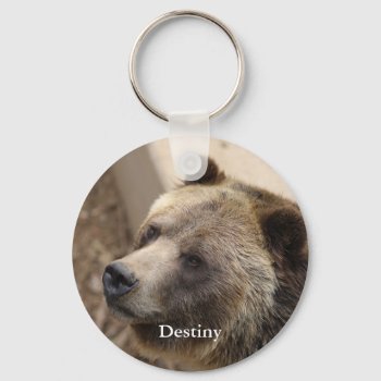 Bear Face Keychain by Brookelorren at Zazzle