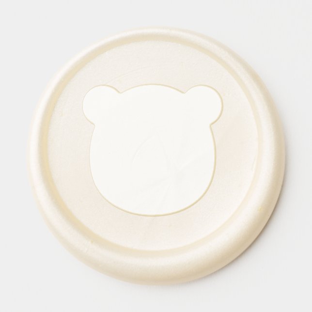 Bear Face Shape Wax Seal Sticker (Front)