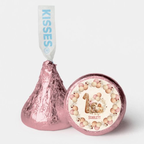 Bear Fall Beary 1st Birthday Pink Hersheys Kisses