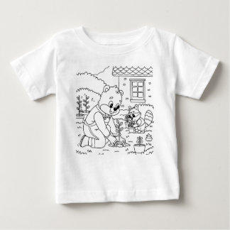 Bear family and Rabit mom cartoon Baby T-Shirt