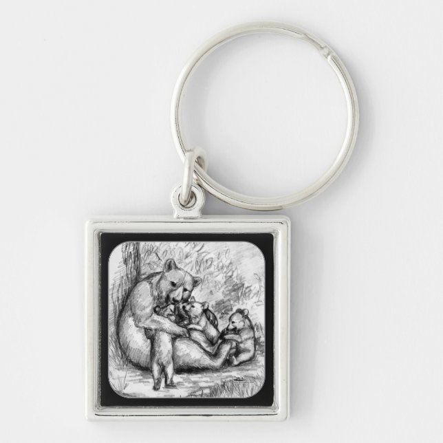 Bear Family Keychain (Front)