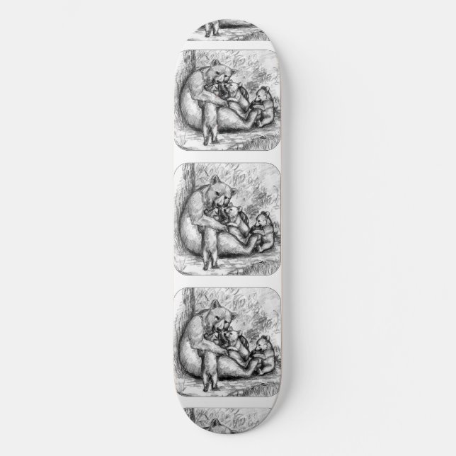 Bear Family Skateboard Deck (Front)