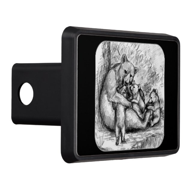Bear Family Trailer Hitch Cover (Right)