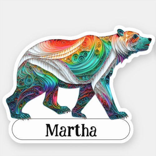 Bear Fantasy Art Sticker