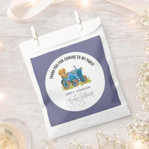 Bear Farm Tractor Favor Bag