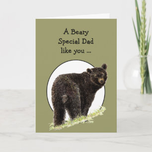 Bear Father's Day Humor for Beary Special Dad Card