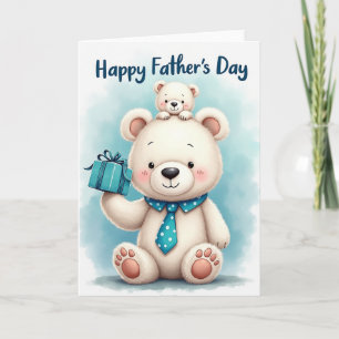 Bear Fathers Day Scene Card