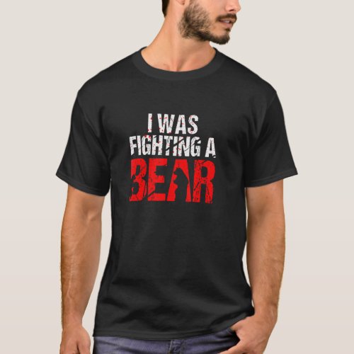 Bear Fighting Broken Leg Bone Recovery Injury T_Shirt