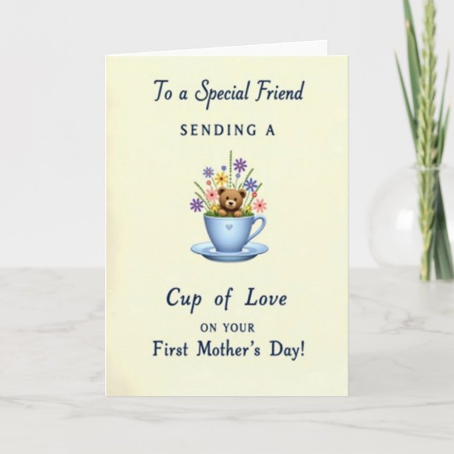 Bear First Mothers Day Card (Front)