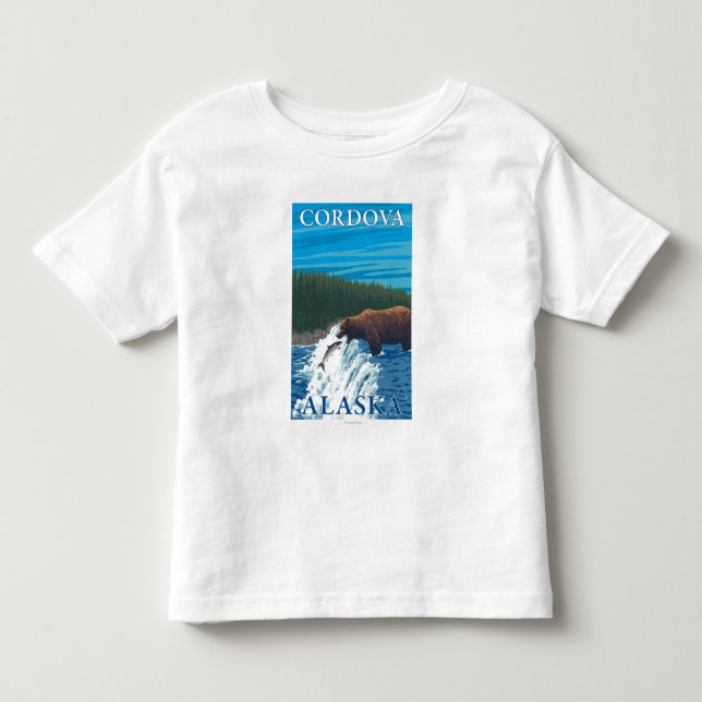 Bear Fishing in River - Cordova, Alaska Toddler T-shirt (Front)