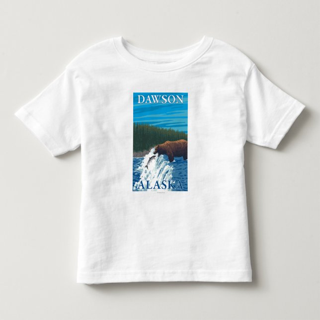 Bear Fishing in River - Dawson, Alaska Toddler T-shirt (Front)