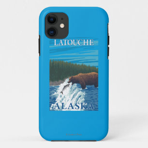 Bear Fishing in River - Latouche, Alaska iPhone 11 Case