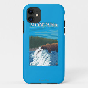 Bear Fishing in River - Montana iPhone 11 Case