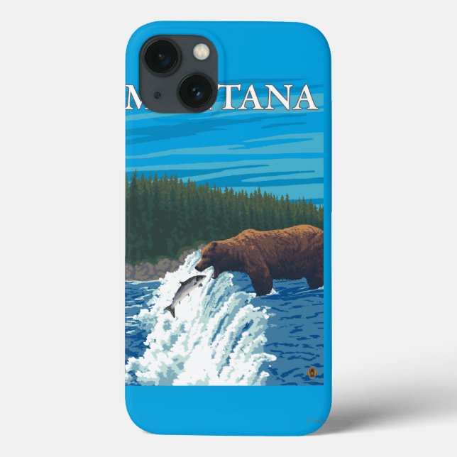 Bear Fishing in River - Montana Case-Mate iPhone Case (Back)