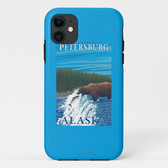 Bear Fishing in River - Petersburg, Alaska Case-Mate iPhone Case (Back)