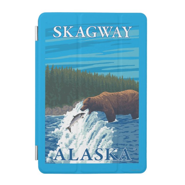 Bear Fishing in River - Skagway, Alaska iPad Mini Cover (Front)