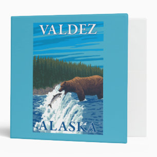 Bear Fishing in River - Valdez, Alaska Binder