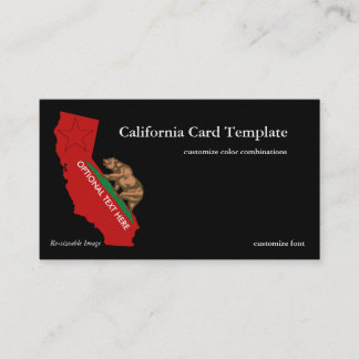 Bear Flag California State Business Card