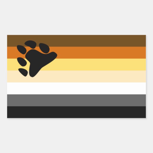 Bear Flag Rectangular Sticker (Front)