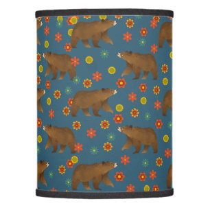 Bear Floral Pattern Lamp Shade