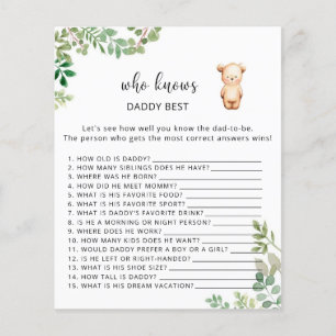 Bear floral Who knows DADDY best