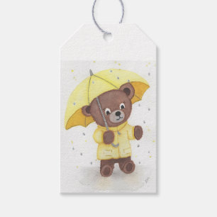 Bear-foot in the Rain Gift Tags