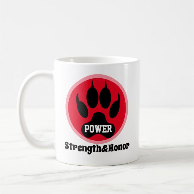 Bear foot photo template sport team coffee mug (Left)