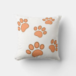 Bear Foot print Throw pillows