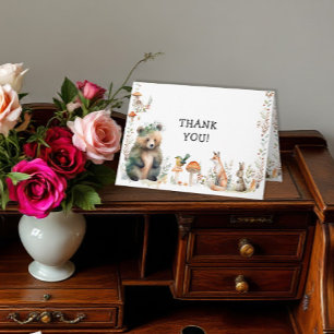 Bear Forest Cute Animals Deer Woodland Birthday Card