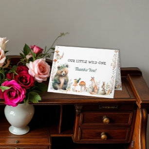 Bear Forest Cute Animals Deer Woodland Wild One Card