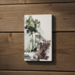 Bear Forest Watercolor Cabin  Light Switch Cover<br><div class="desc">This design may be personalized by choosing the Edit Design option. You may also transfer onto other items. Contact me at colorflowcreations@gmail.com or use the chat option at the top of the page if you wish to have this design on another product or need assistance. See more of my designs...</div>