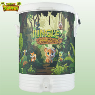 Bear Forest Wildlife Animal Jungle Welcome Camping Beverage Cooler