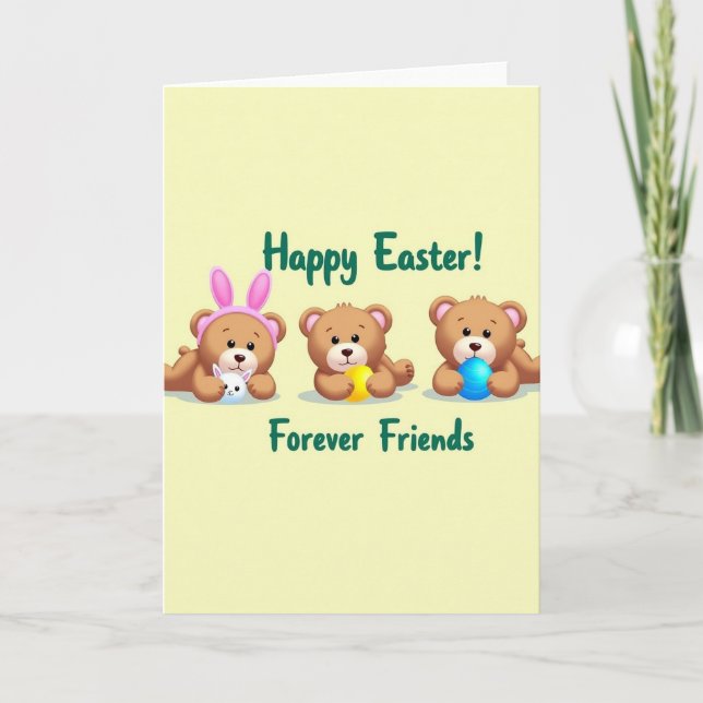 Bear Friends Easter Pattern Card (Front)