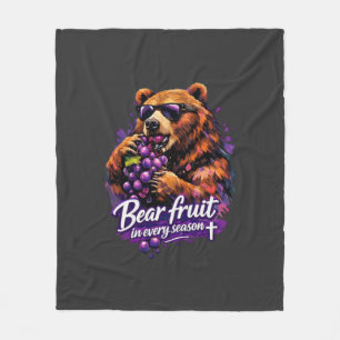 Bear fruit in every season - Christian Fleece Blanket