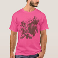 Bear Funny Man Punching Bear Retro Vintage Hunting