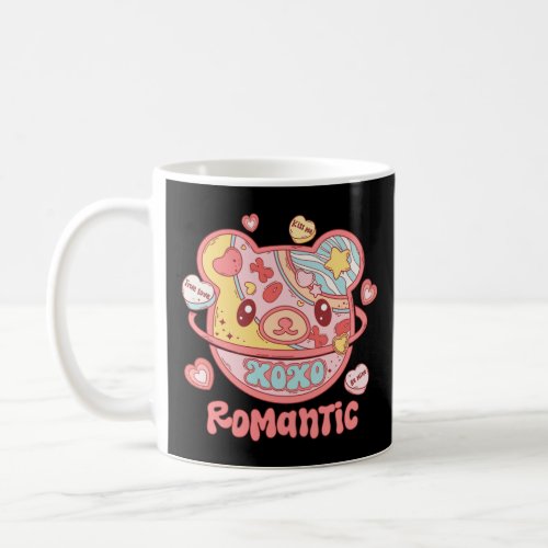 Bear Galaxy Love Heart Candy Retro Valentine s Day Coffee Mug