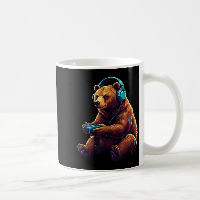 Bear Gaming Animal Video Games Funny Bear  Coffee Mug (Right)