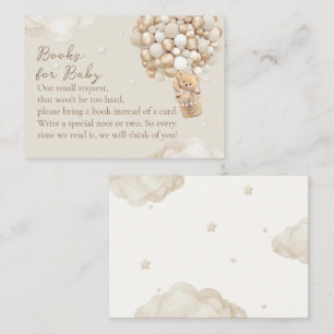 Bear Gender Neutral Baby Shower Book Request Enclosure Card