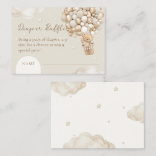 Bear Gender Neutral Baby Shower Diaper Raffle Enclosure Card