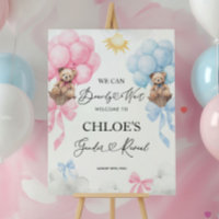 Bear Gender Reveal Welcome Sign, Baby Shower