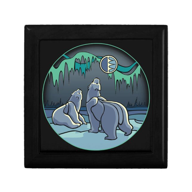 Bear Gift Box Custom Polar Bear Jewelry Box (Front)