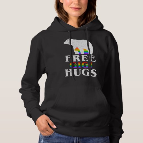 Bear Gigi Free Gigi Hugs Rainbow Flag Lgbt Gay Pri Hoodie