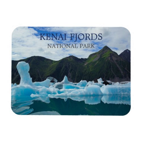 Bear Glacier Icebergs Kenai Fjords National Park  Magnet