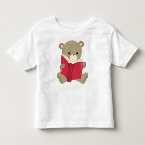 Bear Going To School Cute Bear Brown Bear Books Toddler T_shirt