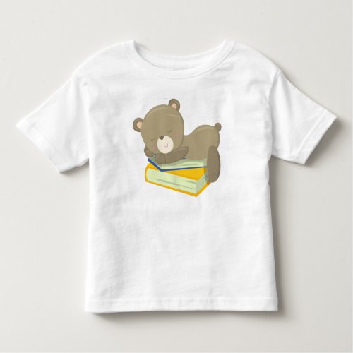 Bear Going To School Cute Bear Sleeping Bear Toddler T_shirt