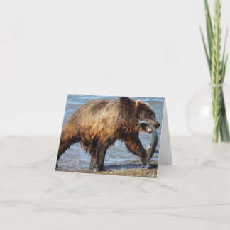 Bear gone fishing notecard